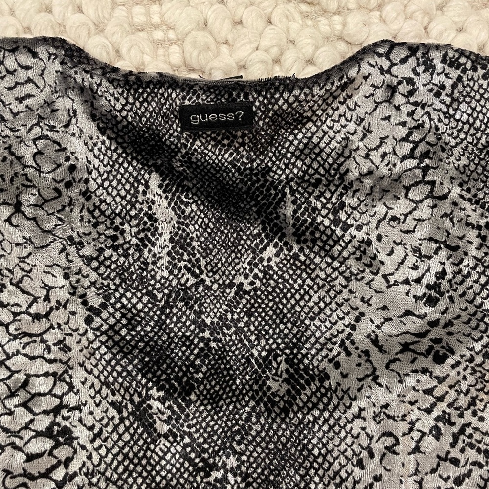 Guess Long Sleeve Snakeskin Print Top - Picture 3 of 7